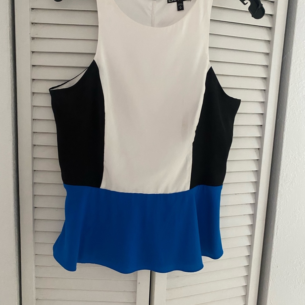 Express Color block Peplum Blouse